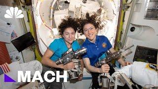Watch NASA Astronauts Make History In First All-Female Spacewalk | Mach | NBC News