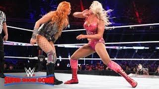 Charlotte Flair won't stay down against Becky Lynch: WWE Super Show-Down 2018 (WWE Network)