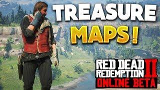 Red Dead Online Bards Crossing Treasure Map All Locations! RDR2 Online Money & Gold Bars