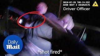 Body cam shows suspect shoot officer during traffic stop in LA