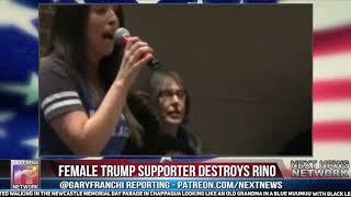 FEMALE TRUMP SUPPORTER YELLS AT RINO WHO WANTS TO IMPEACH TRUMP