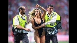 A Half Naked Woman who Invaded Champions League final between Liverpool  vs  Tottenham | Kinsey