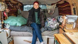 Unique Minivan Camper Conversion with KITCHEN + COUCH + BED / Solo Female Vanlife / Chevy Astro 1997