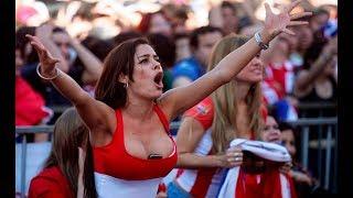 GIRLS AND FANS OF THE FIFA World Cup. Female Fans Football Russia 2018
