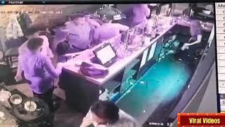 Shocking Moment- man chokes female pub manager at staff Christmas party