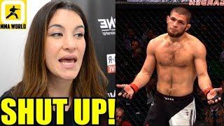 Khabib should Just SHUT UP and keep his opinion about women to himself-Tate,#UFC238 Faceoff