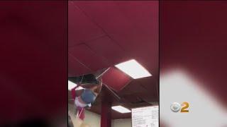 VIDEO: Woman Falls Through Ceiling After Asking To Use Garden Grove Restaurant Bathroom