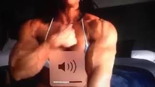 Tina Zampa @ sexy pecs @ Web cam show female muscle