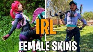 Fortnite All Female Skins In Real Life! (GumShoe , Brite Bomber , Triple Threat , Teknique)