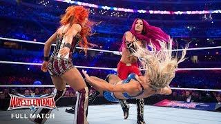 FULL MATCH - Charlotte Flair vs. Sasha Banks vs. Becky Lynch - Women's Title Match: WrestleMania 32