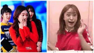 Funny moments when Kpop female idols show their shocked face