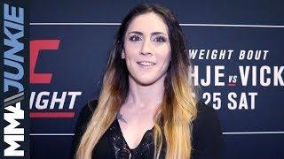 Megan Anderson backstage interview at UFC Fight Night 135