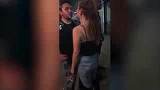 Shocking moment man knocks woman unconscious after punching her