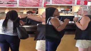 White Woman Abruptly Touched Black Woman's Hair While Ordering Food