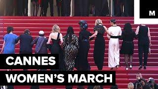 82 Women Walked This Year's Cannes Red Carpet In Protest, Calling For Gender Equality