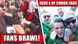 Conor McGregor fan SLAPS Khabib fan's girl at UFC 229 weigh ins; 1000s of McGregor fans in Las Vegas