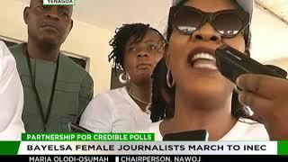 Bayelsa female journalists march to INEC