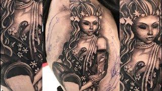 iShine Ink - Female Thigh Piece - First Session Highlight