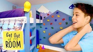 Boy Gets ROCK CLIMBING WALL In His Room! | Get Out Of My Room | Universal Kids