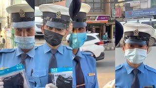 We gave away metro masks to Female traffic officers in Kathmandu.